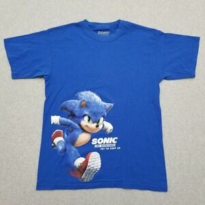Sonic The Hedgehog Shirt Youth XL‎ Blue Short Sleeve Boys